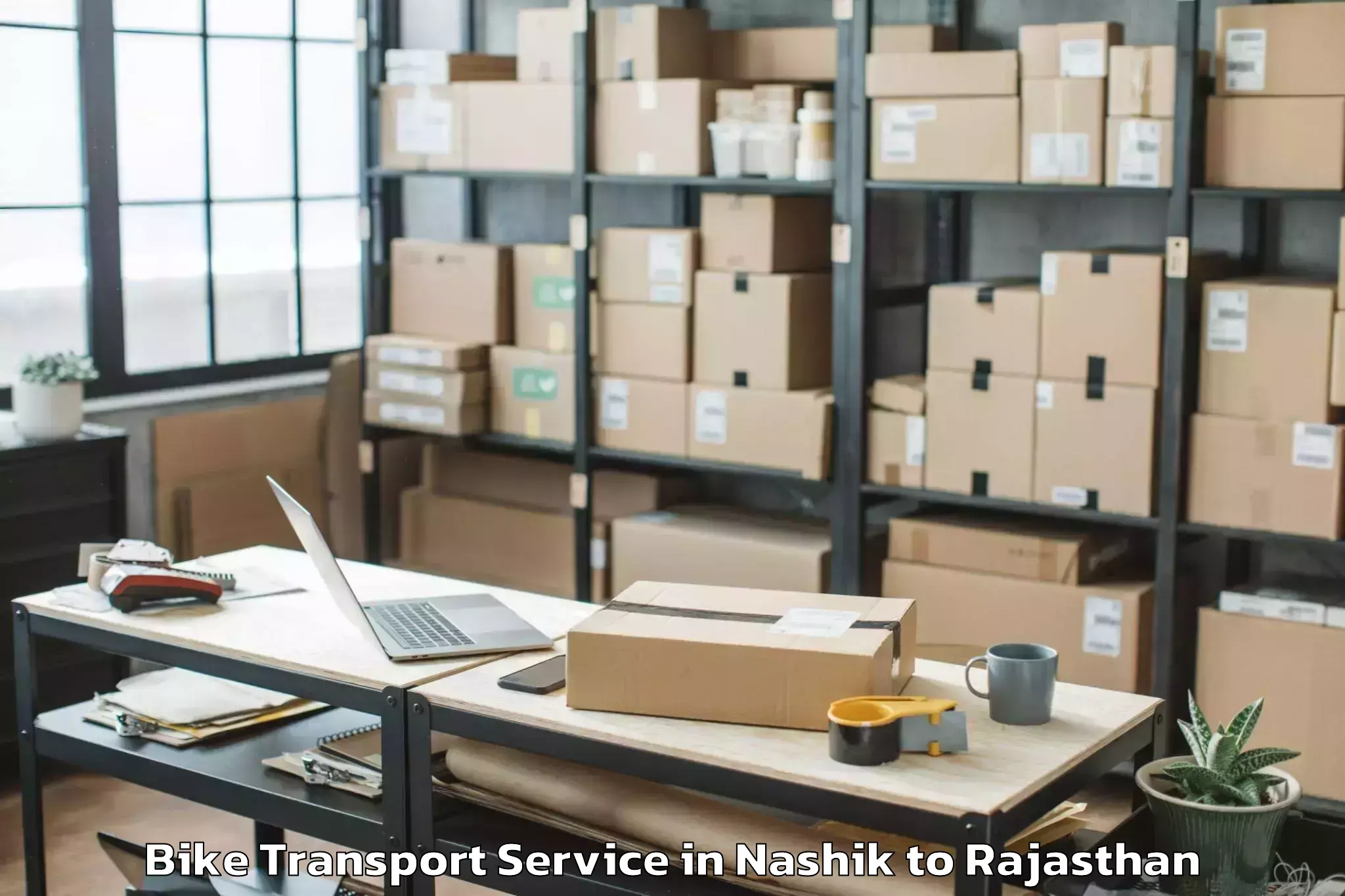 Hassle-Free Nashik to Churu Bike Transport